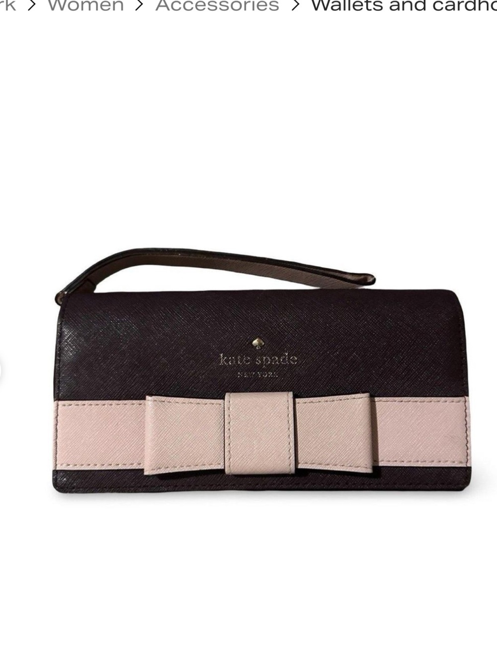 kate spade Clutch with Light Pink Bow Accent
